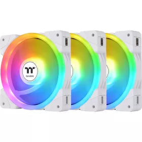 140mm Thermaltake SWAFAN EX14 ARGB PC Cooling Fan White TT Premium Edition 3 Fan Pack