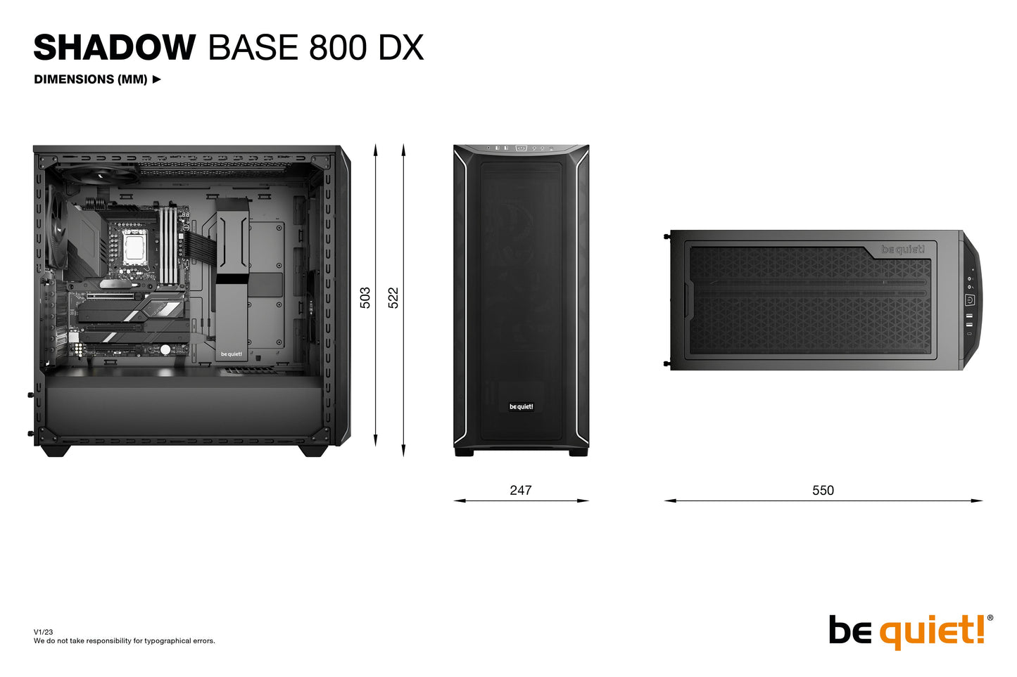be quiet! Shadow Base 800 DX Black