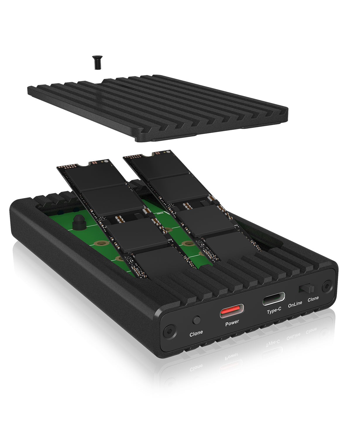 ICY BOX IB-2817MCL-C31 SSD enclosure Black M.2 USB powered