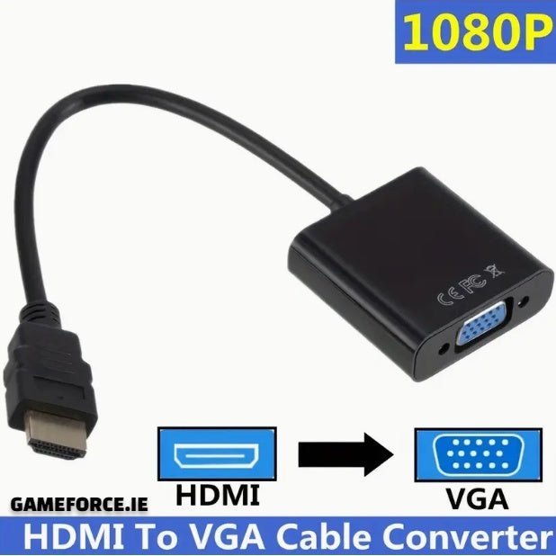 ARES HDTV TO VGA Adapter, Golden-Plated - TECHDIRECT GAMEFORCE.IE - Ireland - Carlow - Dublin - Cork