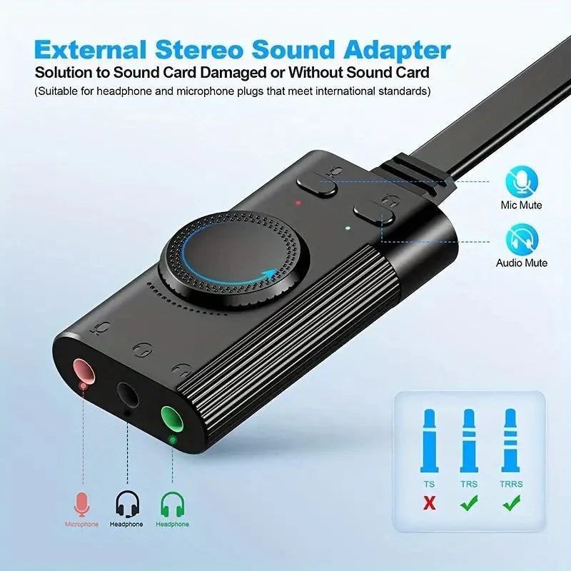 PC-Link USB Sound Card with Volume Control - TECHDIRECT GAMEFORCE.IE - Ireland - Carlow - Dublin - Cork