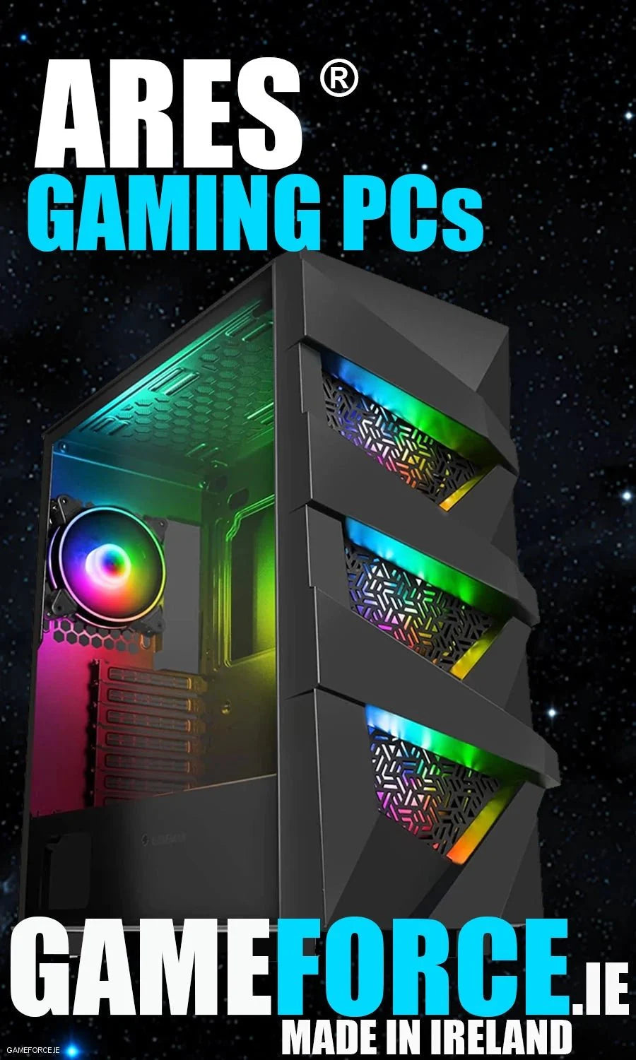 Ares® AMD Ryzen™ 9 9900X - NVIDIA GeFORCE™ RTX 4070 Ti SUPER 16GB - Custom Gaming Desktop PC - TECHDIRECT GAMEFORCE.IE - Ireland - Carlow - Dublin - Cork