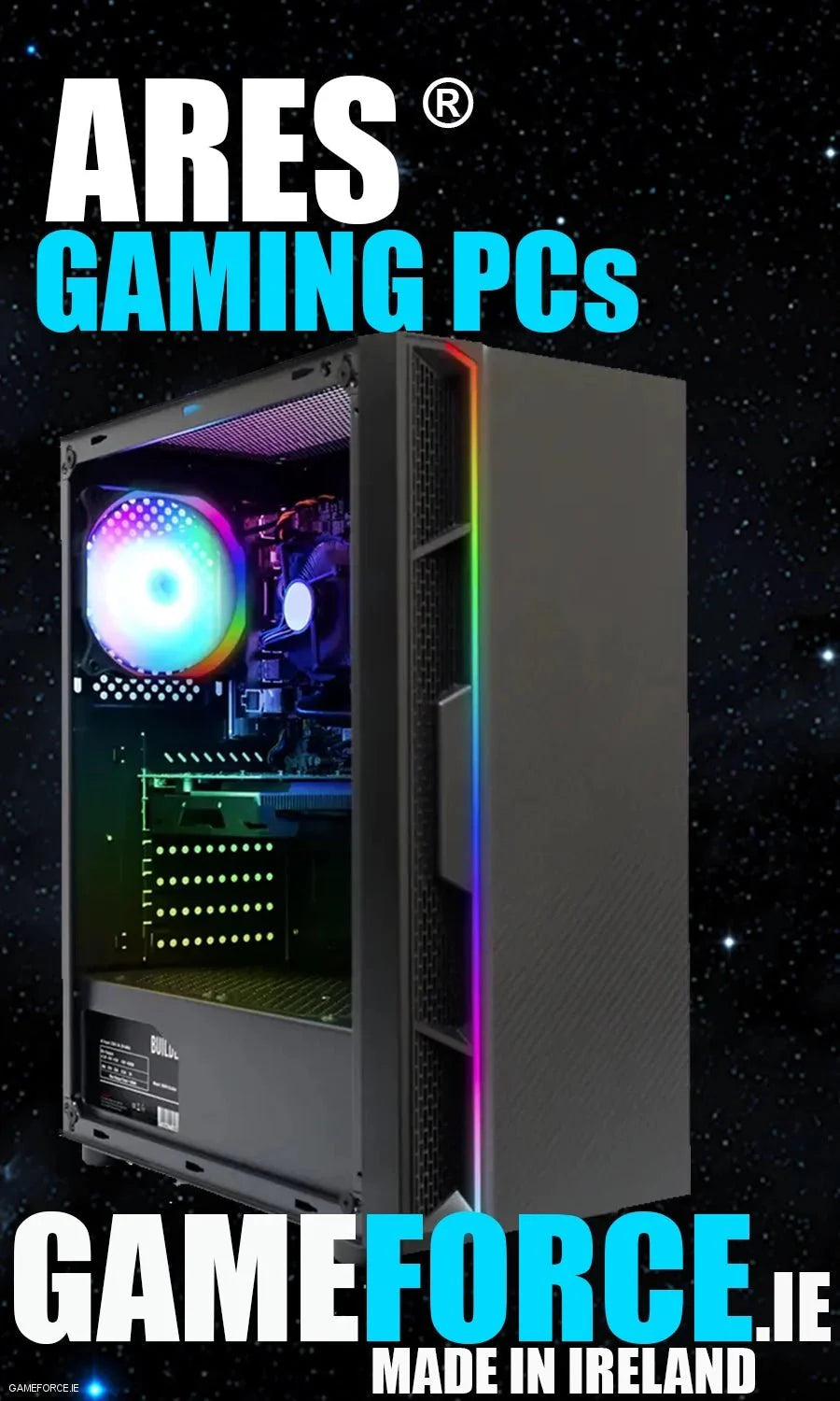 Ares® AMD Ryzen™ 9 9900X - NVIDIA GeFORCE™ RTX 4070 Ti SUPER 16GB - Custom Gaming Desktop PC - TECHDIRECT GAMEFORCE.IE - Ireland - Carlow - Dublin - Cork
