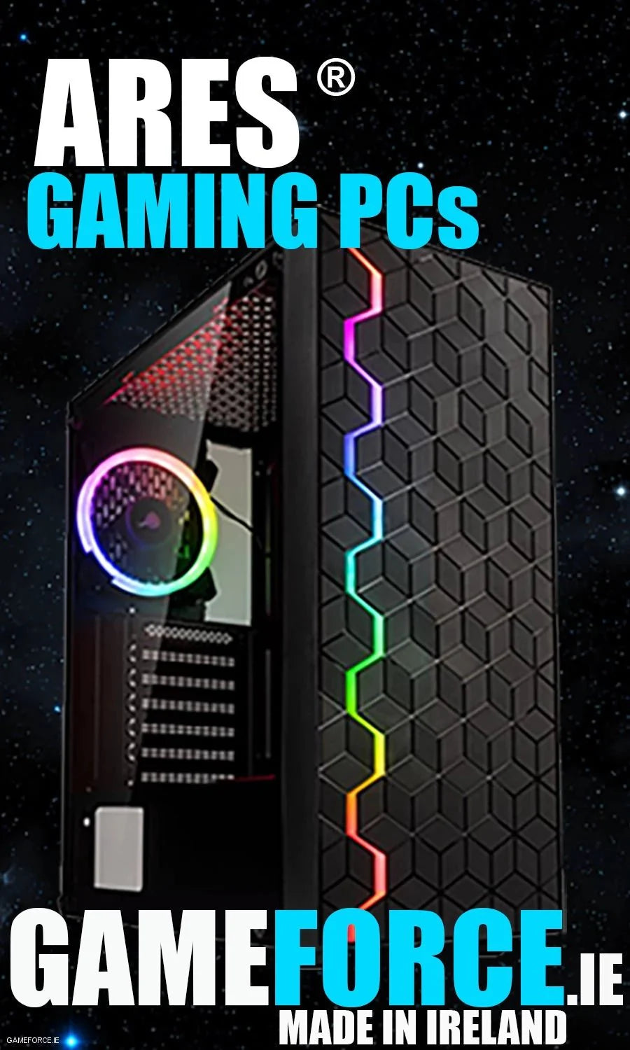 Ares® AMD Ryzen™ 9 9900X - NVIDIA GeFORCE™ RTX 4070 Ti SUPER 16GB - Custom Gaming Desktop PC - TECHDIRECT GAMEFORCE.IE - Ireland - Carlow - Dublin - Cork