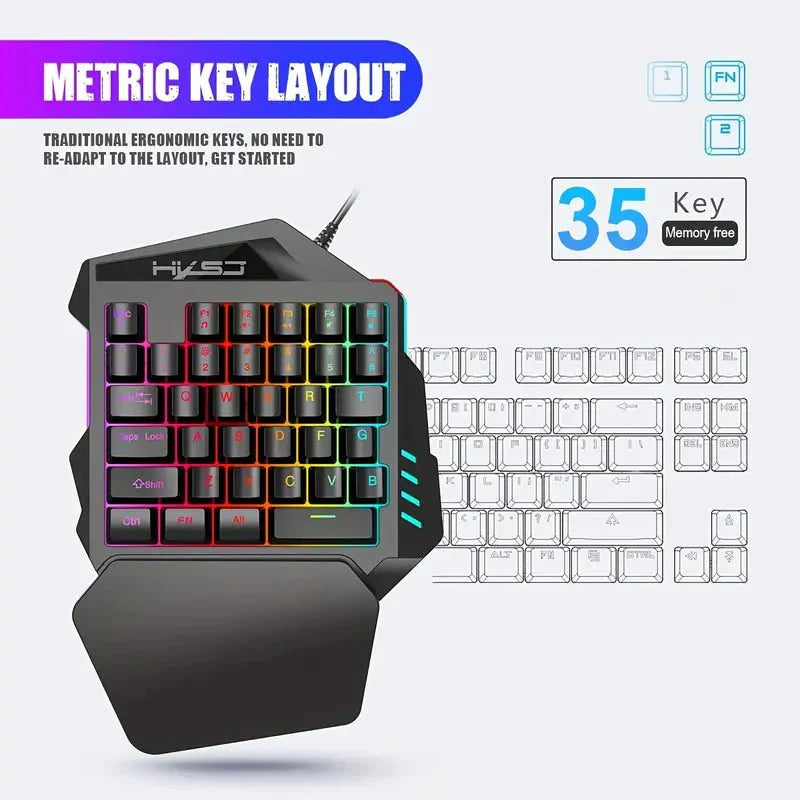 PC-Link HXSJ V100 35 Key One-Handed Keyboard - TECHDIRECT GAMEFORCE.IE - Ireland - Carlow - Dublin - Cork
