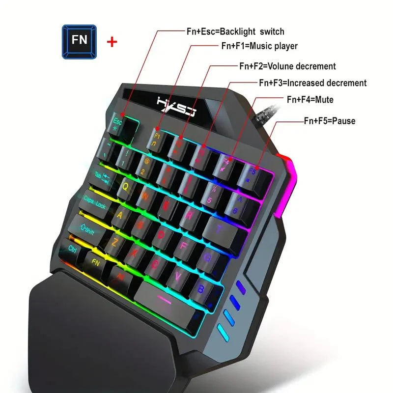 PC-Link HXSJ V100 35 Key One-Handed Keyboard - TECHDIRECT GAMEFORCE.IE - Ireland - Carlow - Dublin - Cork