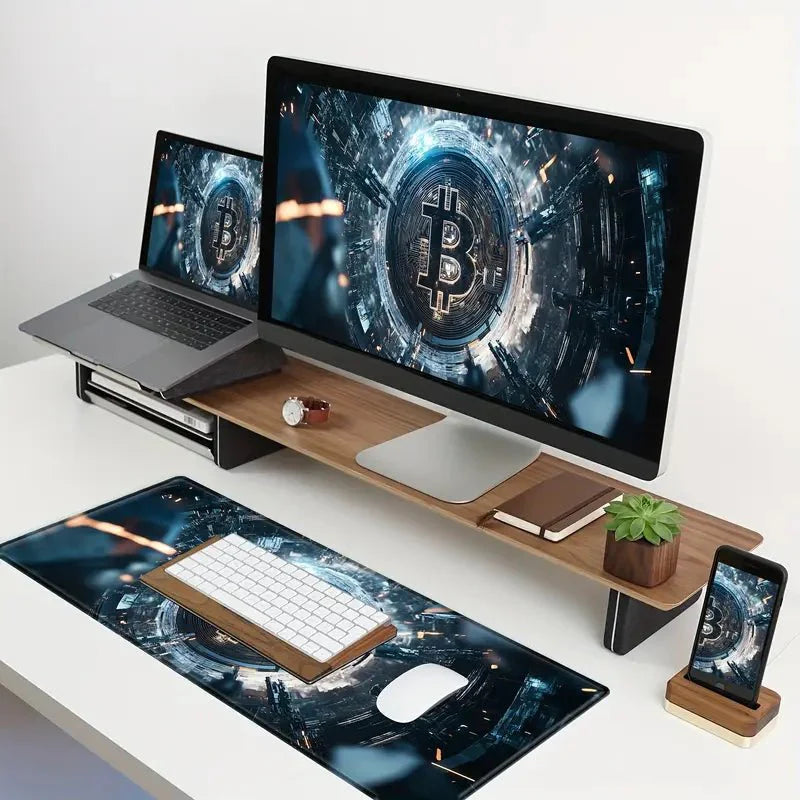 Bitcoin Themed Gaming Mouse Pad 800mm x 400mm - TECHDIRECT GAMEFORCE.IE - Ireland - Carlow - Dublin - Cork