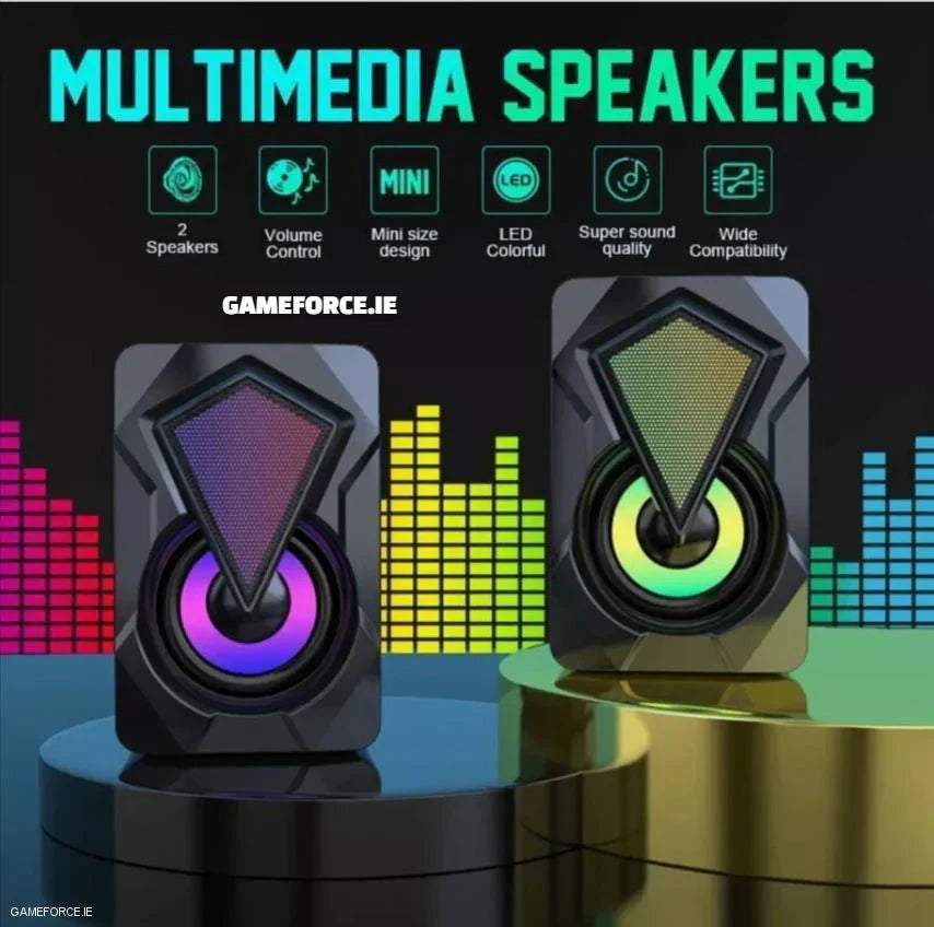 PC-LINK K10 Prime USB wired Gaming Speakers RGB - TECHDIRECT GAMEFORCE.IE - Ireland - Carlow - Dublin - Cork