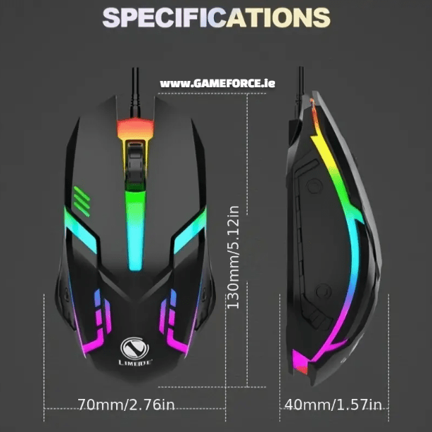 PC-LINK S1 RGB GAMING MOUSE USB WIRED BLACK - TECHDIRECT GAMEFORCE.IE - Ireland - Carlow - Dublin - Cork