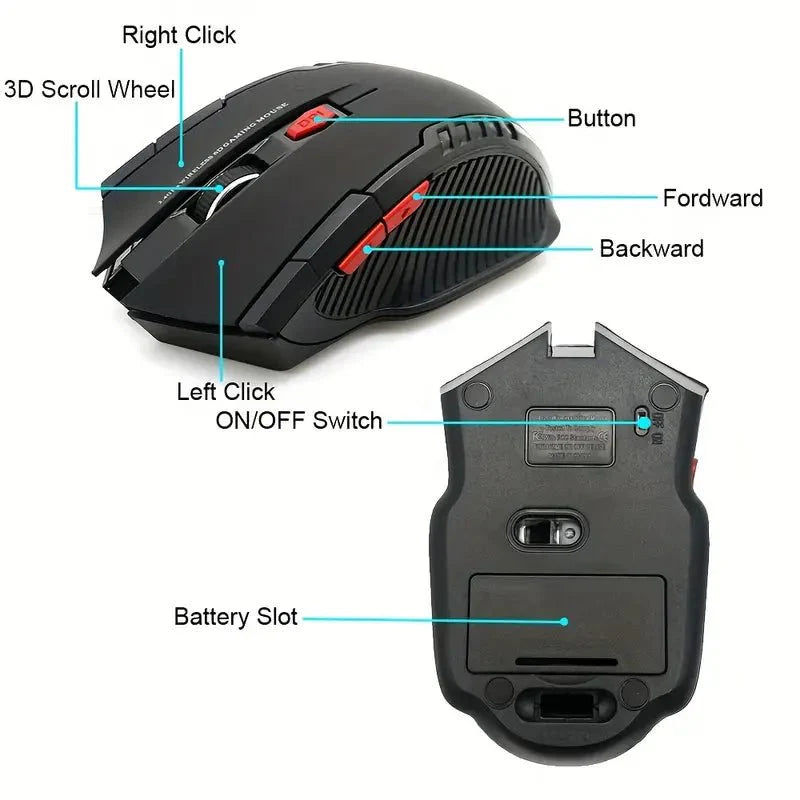 PC-Link 2.4GHz Wireless Optical Mouse Gaming - TECHDIRECT GAMEFORCE.IE - Ireland - Carlow - Dublin - Cork