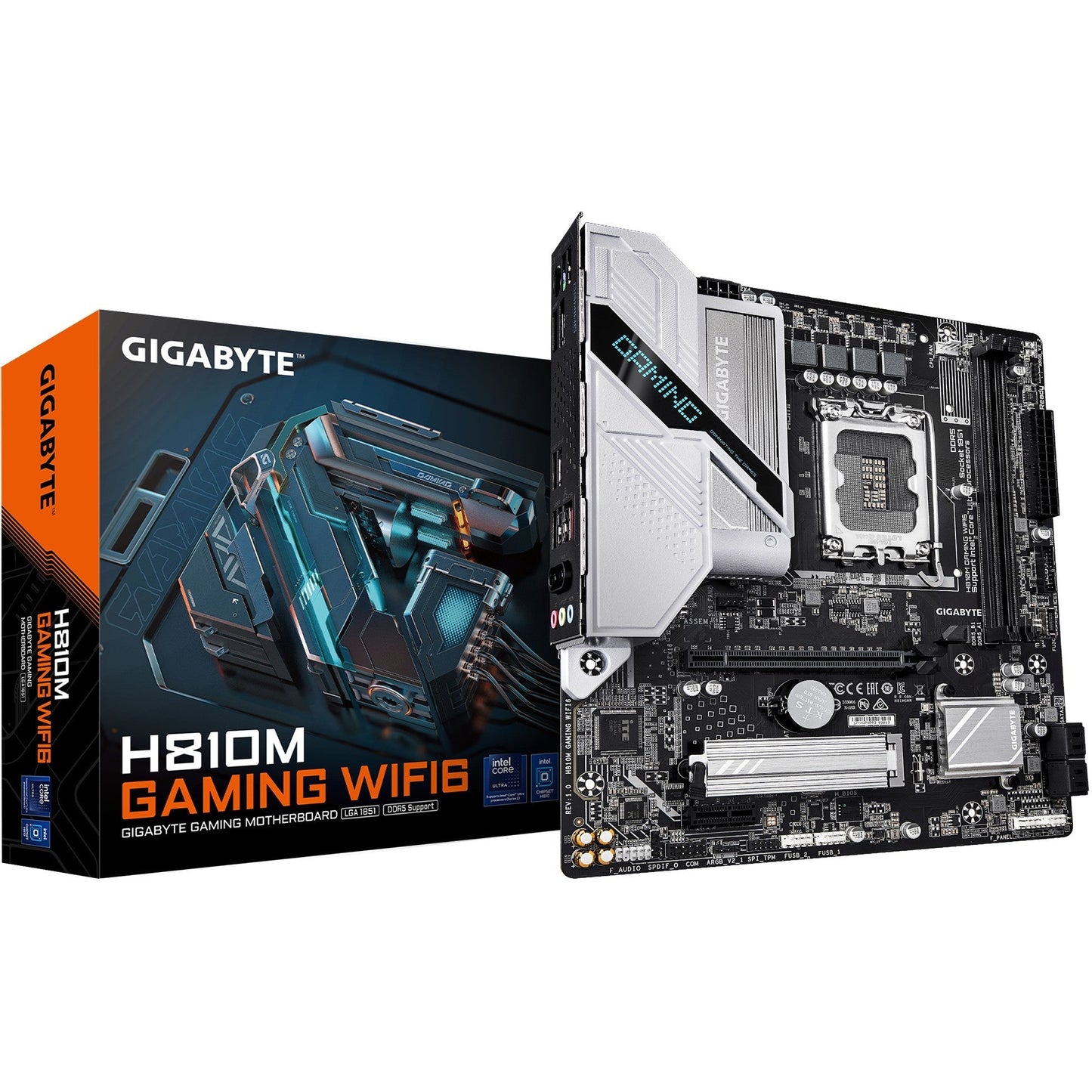 GIGABYTE H810M GAMING WIFI6 Motherboard - Intel Core Ultra (Series 2) CPUs