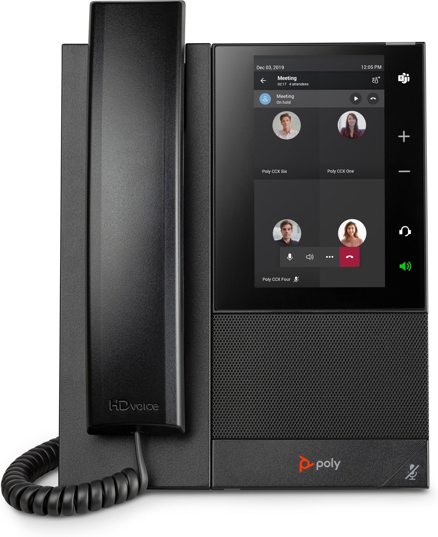 POLY CCX 505 Business Media Phone for Microsoft Teams and PoE-enabled