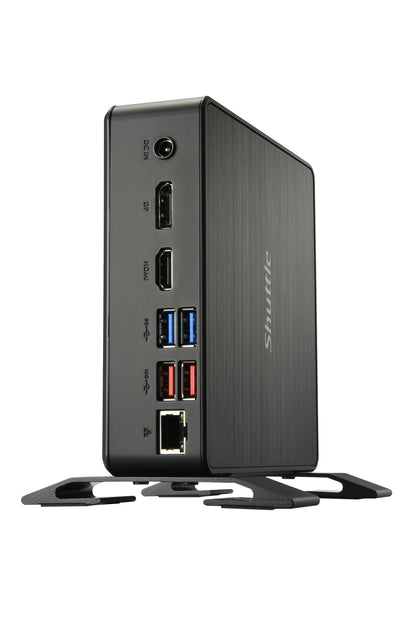 Shuttle XPC Nano PC NC40U, Intel Celeron 7305U, 1x HDMI, 1x DP,1xUSB-C/DP, 6x USB3.2, 1x 2.5" bay, 2x M.2, 1x LAN, RAID, 24/7 permanent operation, incl. VESA & Stand