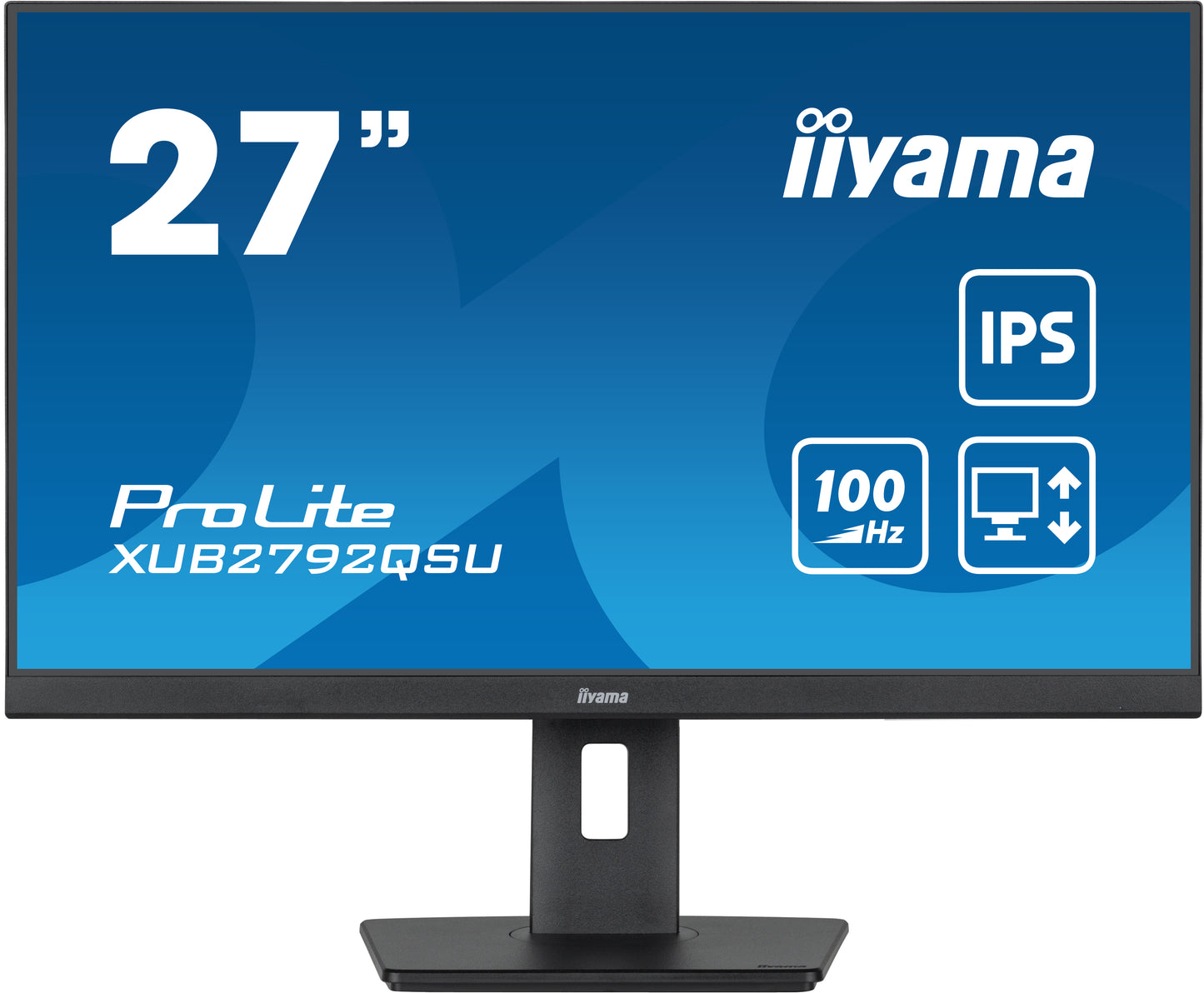 iiyama ProLite XUB2792QSU-B6 computer monitor 68.6 cm (27") 2560 x 1440 pixels Full HD LED Black