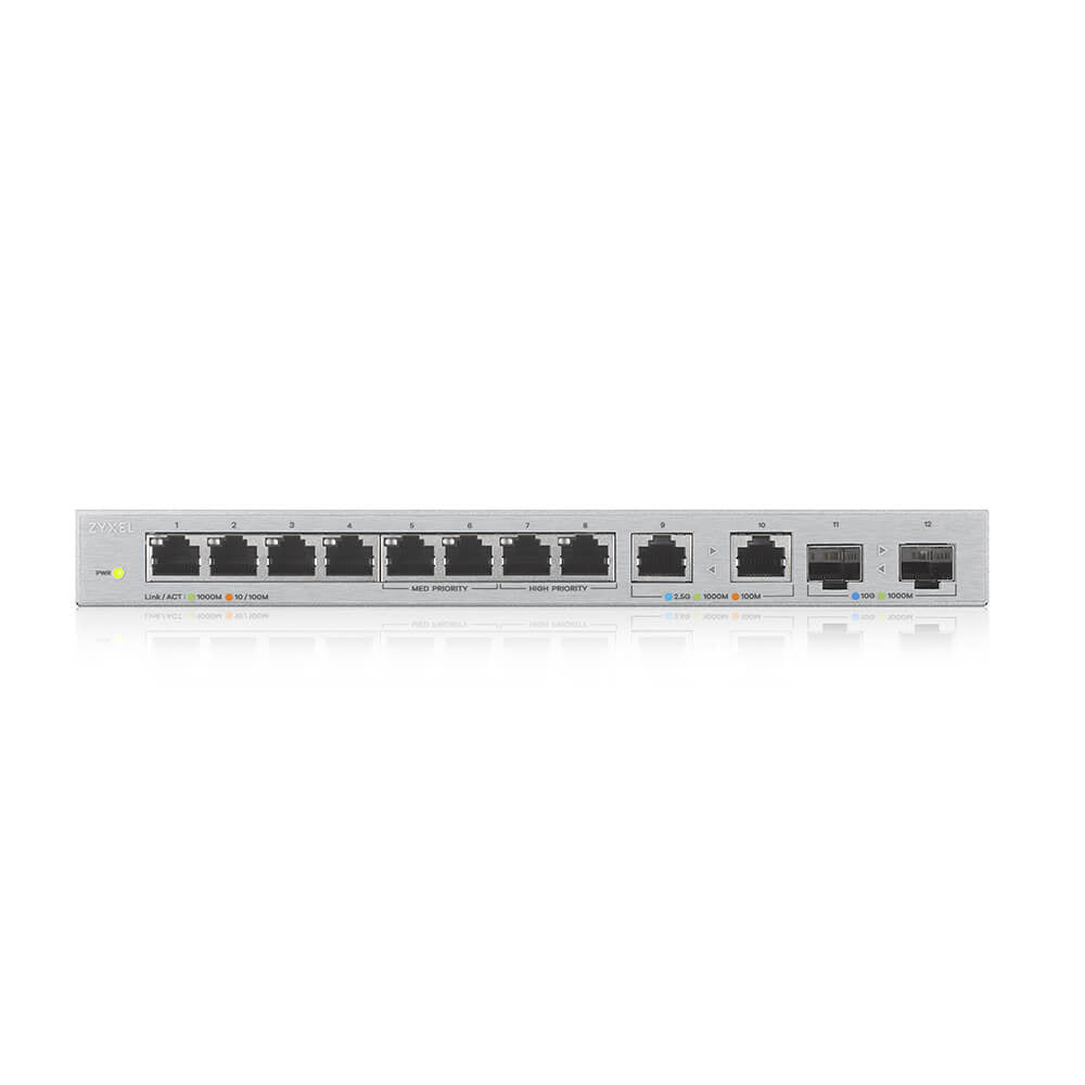 Zyxel XGS1010-12-ZZ0102F network switch Unmanaged Gigabit Ethernet (10/100/1000) Grey