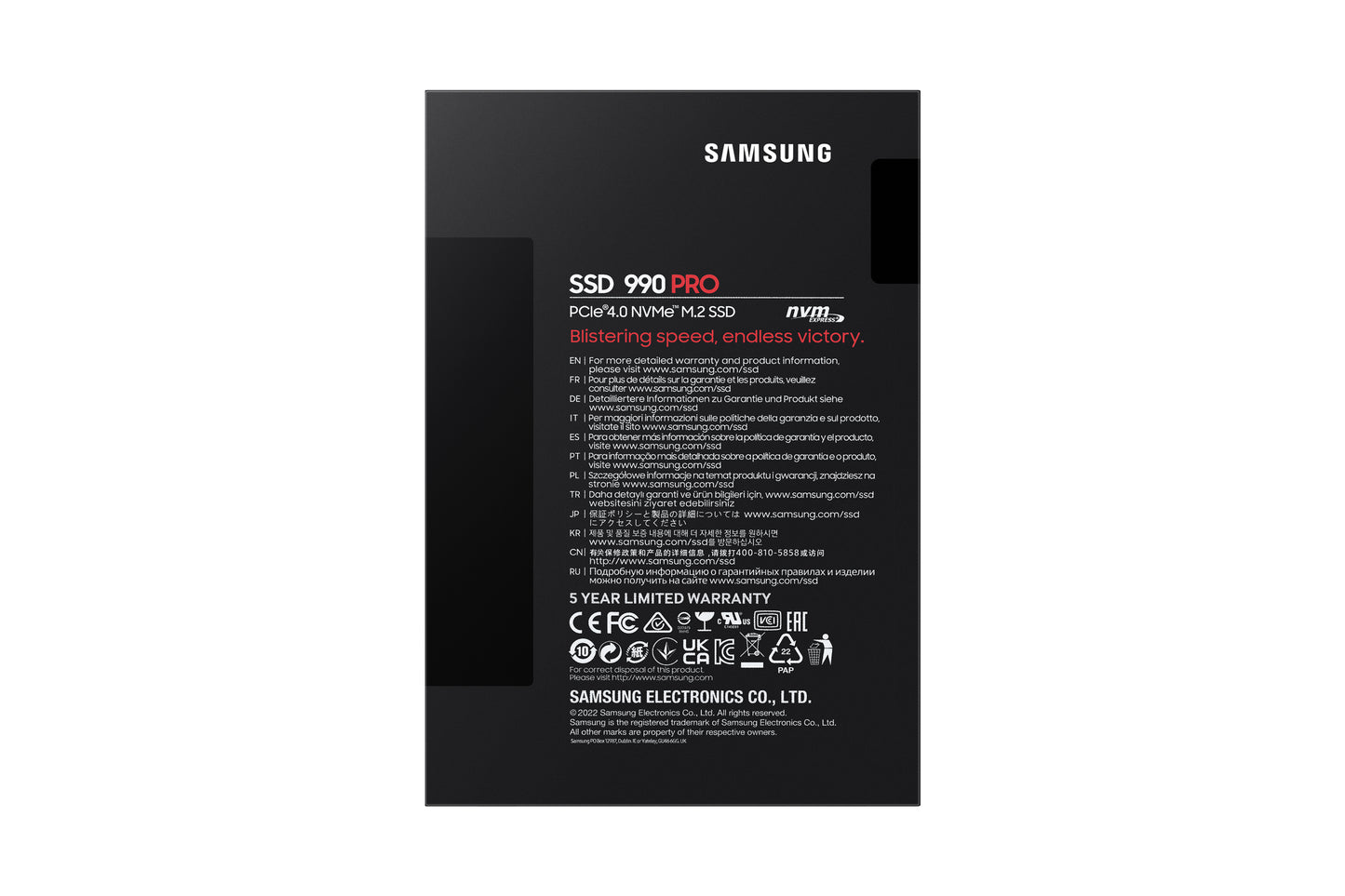 Samsung 990 PRO 1 TB M.2 PCI Express 4.0 NVMe V-NAND MLC