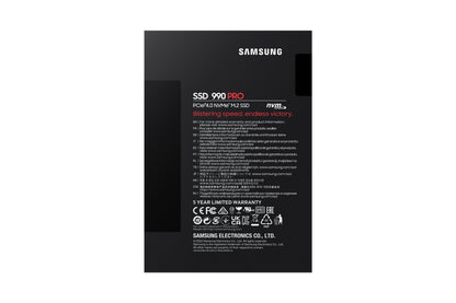 Samsung 990 PRO 1 TB M.2 PCI Express 4.0 NVMe V-NAND MLC