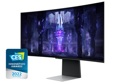 Samsung G85SB computer monitor 86.4 cm (34") 3440 x 1440 pixels UltraWide Quad HD OLED Silver