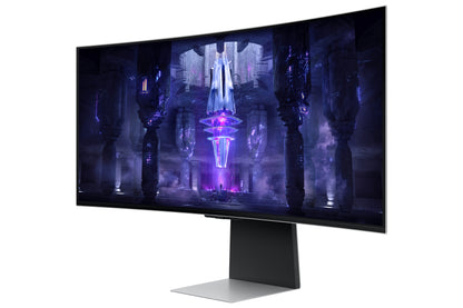 Samsung G85SB computer monitor 86.4 cm (34") 3440 x 1440 pixels UltraWide Quad HD OLED Silver