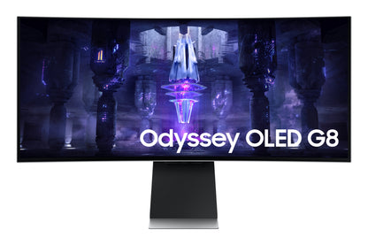 Samsung G85SB computer monitor 86.4 cm (34") 3440 x 1440 pixels UltraWide Quad HD OLED Silver