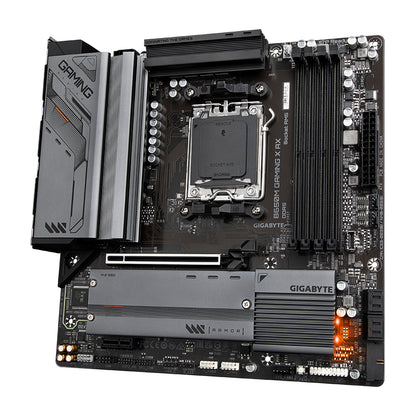 GIGABYTE B650M GAMING X AX Motherboard - AMD Ryzen 9000 Series CPUs, 6+2+1 Phases VRM, up to 8000MHz DDR5 (OC), 2xPCIe 4.0 M.2, 2.5GbE LAN, WIFI 6E, USB 3.2 Gen 2