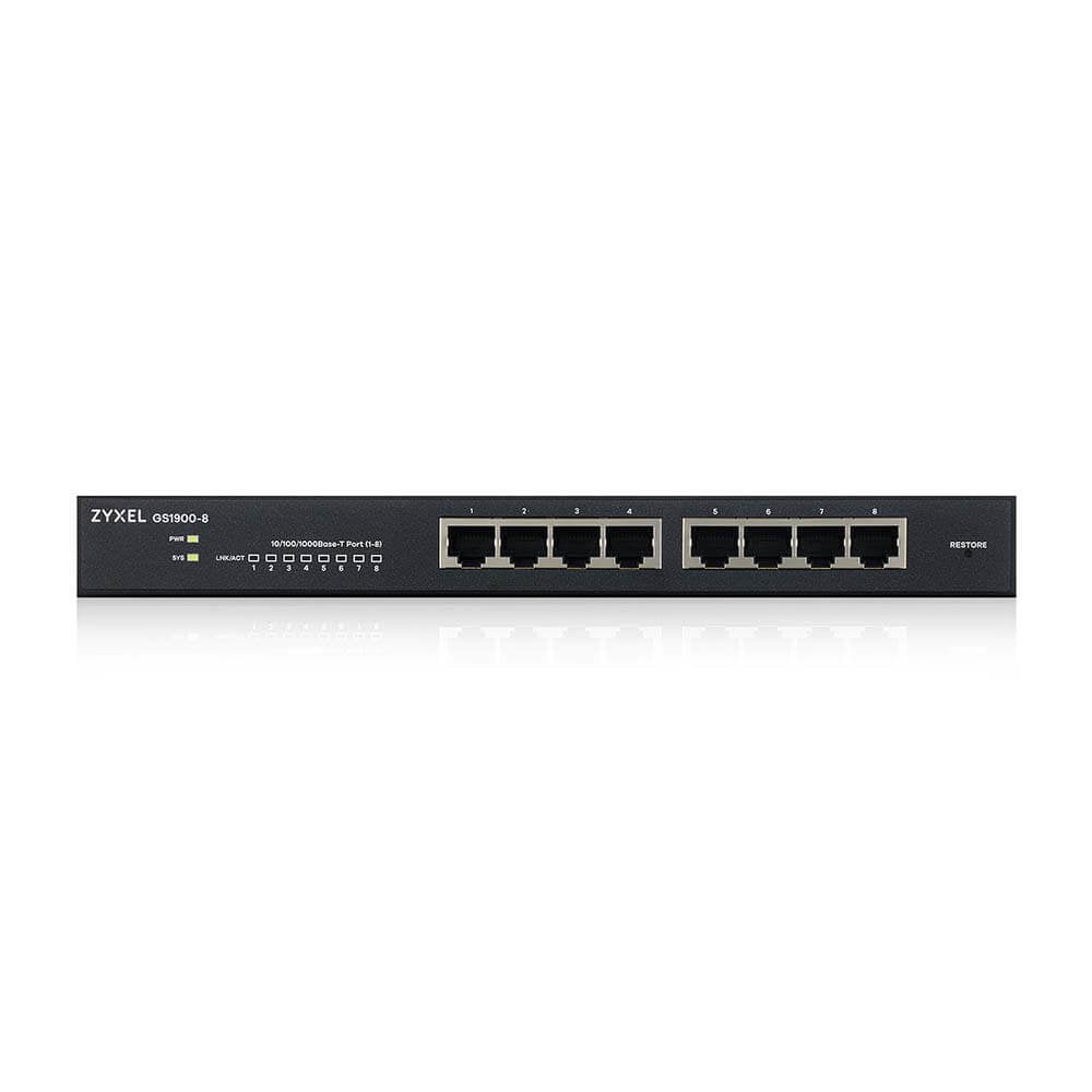 Zyxel GS1900-8 Managed L2 Gigabit Ethernet (10/100/1000) Black