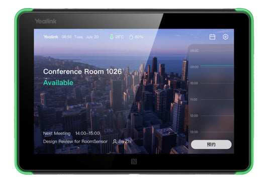 Yealink RoomPanel 20.3 cm (8") 1280 x 800 pixels LCD 802.11a, 802.11b, 802.11g, Wi-Fi 4 (802.11n), Wi-Fi 5 (802.11ac) Black Bluetooth