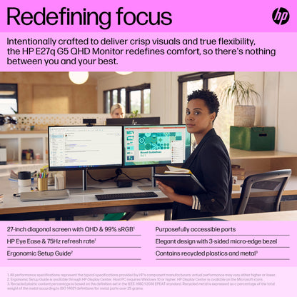 HP E27q G5 QHD Monitor