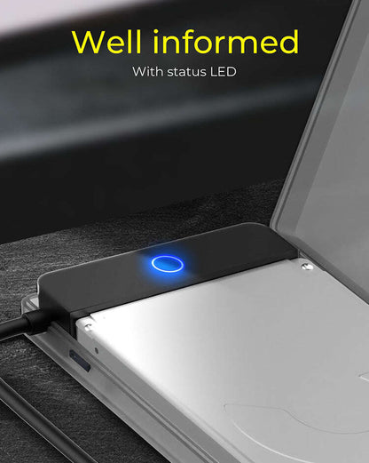 ICY BOX IB-AC603b-U3 HDD/SSD enclosure Anthracite, Black 2.5" GAMEFORCE.IE - Custom Gaming PCs - Gameforce.ie Customer Reviews