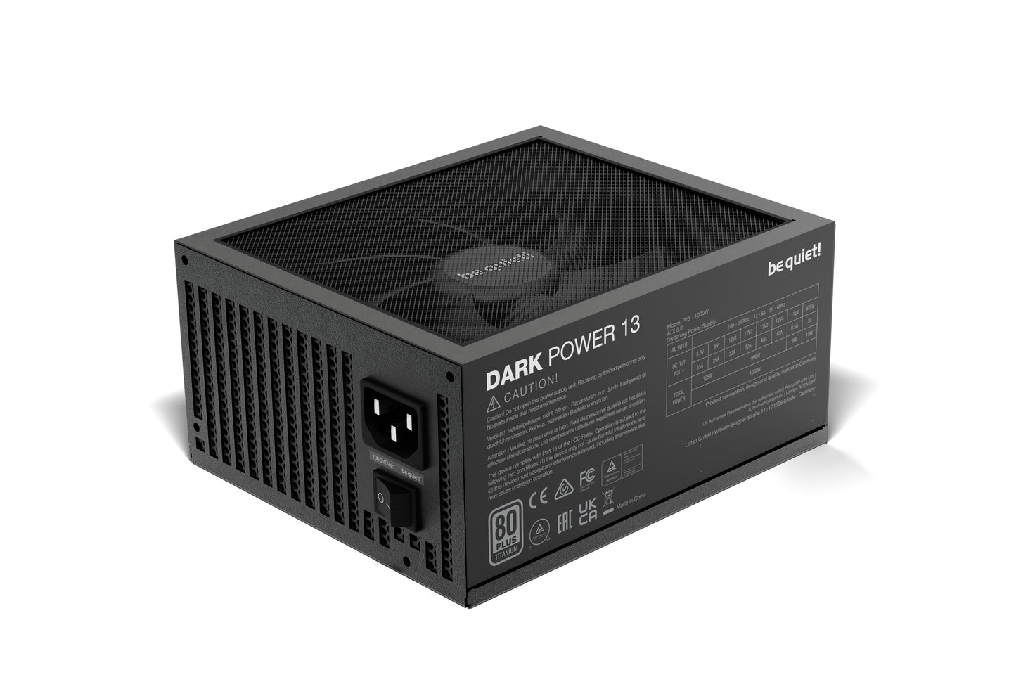 be quiet! Dark Power 13 power supply unit 1000 W 20+4 pin ATX ATX Black