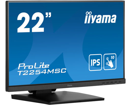 iiyama ProLite T2254MSC-B1AG computer monitor 54.6 cm (21.5") 1920 x 1080 pixels Full HD LED Touchscreen Black