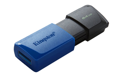 Kingston Technology DataTraveler 64GB USB3.2 Gen 1 Exodia M (Black + Blue) - 2 Pieces