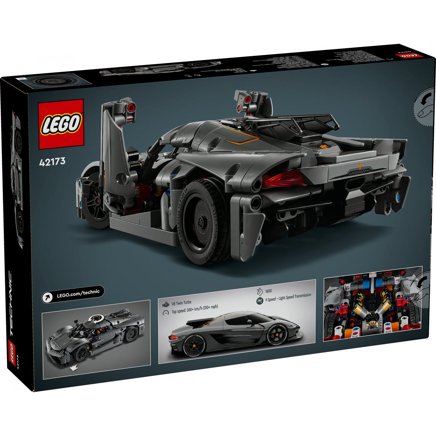 LEGO Koenigsegg Jesko Absolut Grey Hypercar