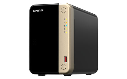 QNAP TS-264 NAS Tower Intel® Celeron® N5095 8 GB 0 TB QNAP QTS Black, Gold