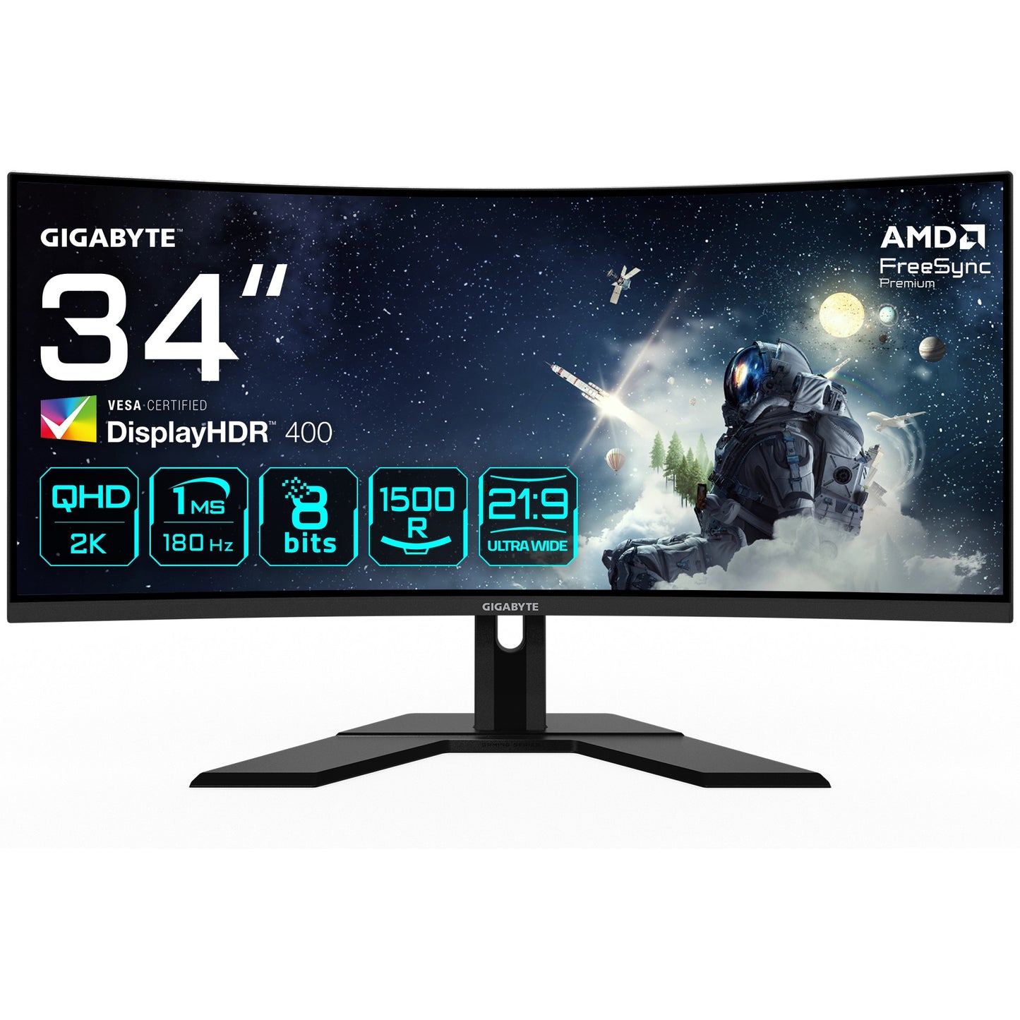 GIGABYTE G34WQCP 34" UWQHD Curved Gaming Monitor - 3440 x 1440