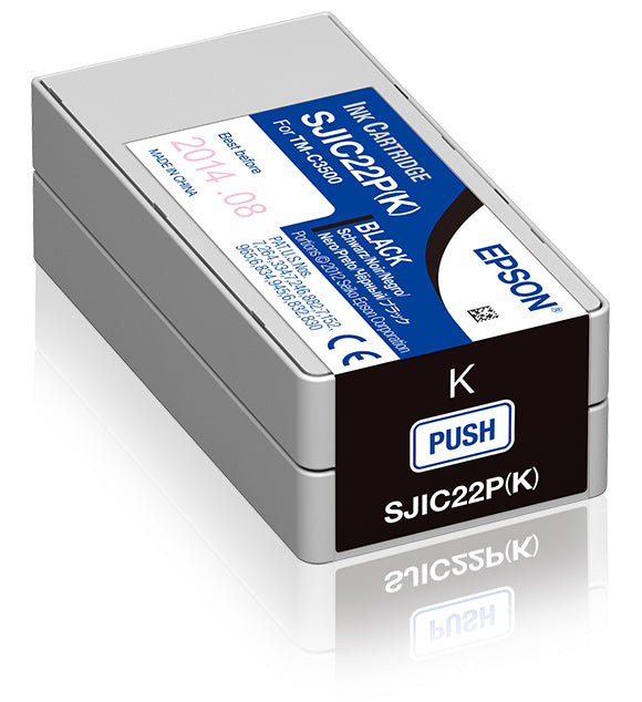 Epson SJIC22P(K): Ink cartridge for ColorWorks C3500 (Black)