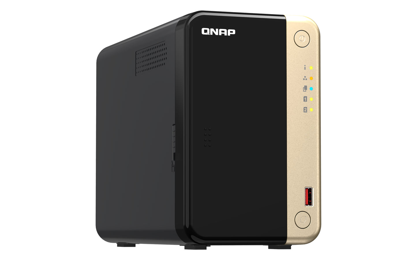 QNAP TS-264 NAS Tower Intel® Celeron® N5095 8 GB 0 TB QNAP QTS Black, Gold