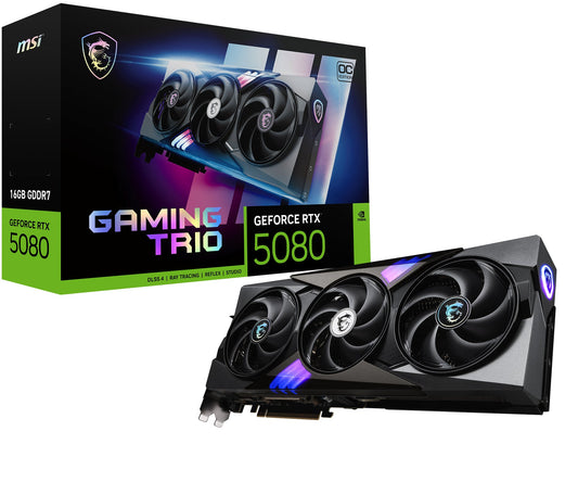 MSI GAMING GEFORCE RTX 5080 16G TRIO OC graphics card - TECHDIRECT MSI -  Ireland - Carlow - Dublin - Cork