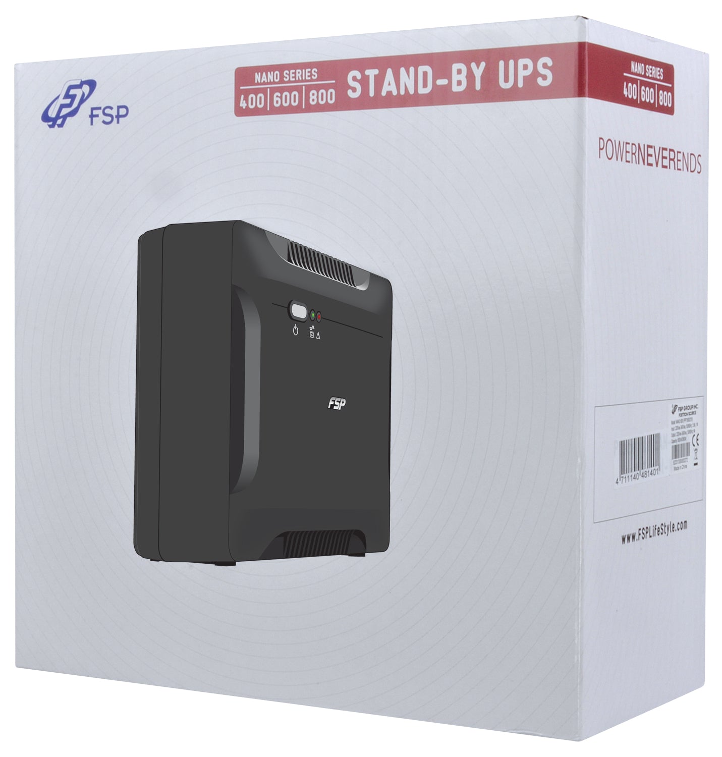 FSP Nano 600 uninterruptible power supply (UPS) Standby (Offline) 0.6 kVA 360 W 2 AC outlet(s)