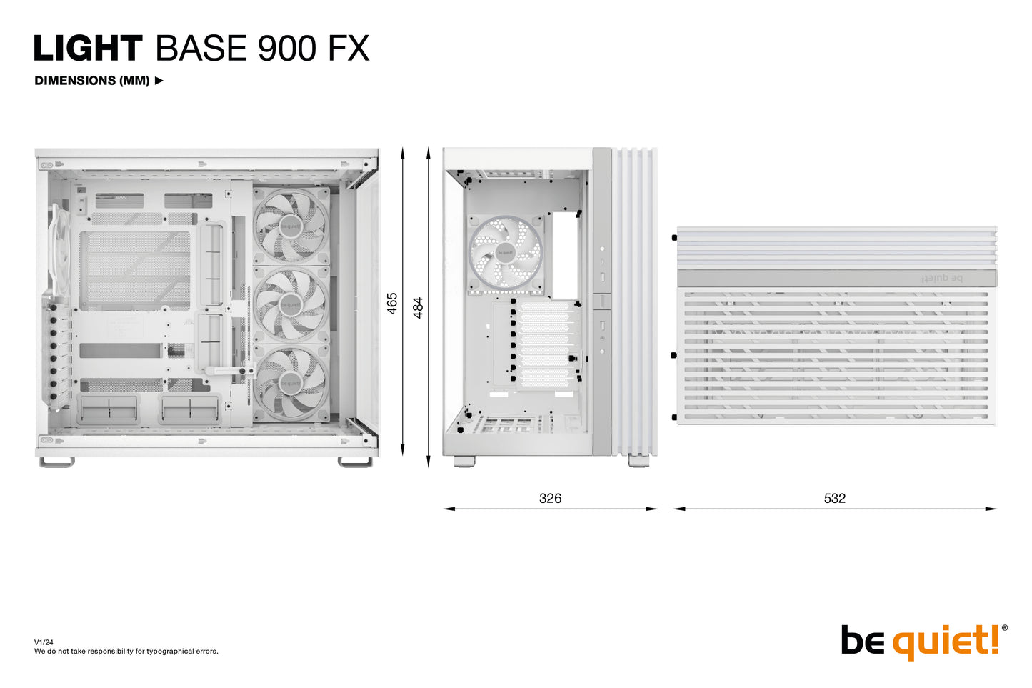 be quiet! LIGHT BASE 900 FX White Full Tower