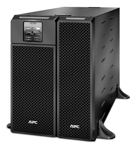 APC Smart-UPS On-Line, 6kVA/6kW, Tower, 230V, 6x C13+4x C19 IEC outlets, Network Card+SmartSlot, Extended runtime, W/O rail kit