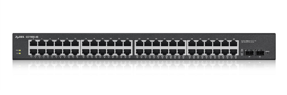 Zyxel GS1900-48-EU0102F network switch L2 Gigabit Ethernet (10/100/1000) Black