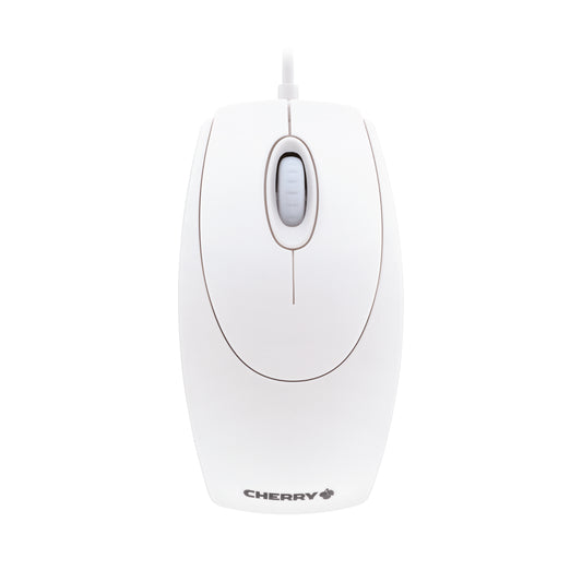 CHERRY WHEELMOUSE OPTICAL Corded Mouse, Pale Grey, PS2/USB