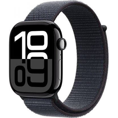 Apple Watch Series 10 GPS 46mm Jet Black Aluminium Case with Ink Sport Loop