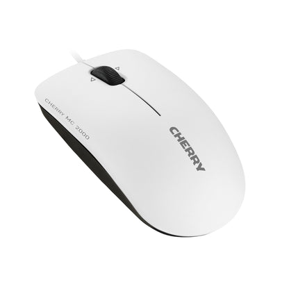 CHERRY MC 2000 Corded Mouse with Tilt Wheel, Pale Grey, USB