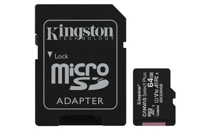 Kingston Technology 64GB micSDXC Canvas Select Plus 100R A1 C10 Card + ADP