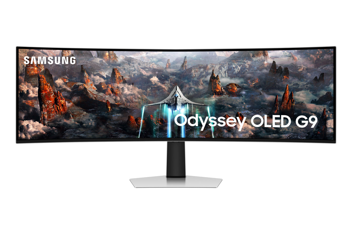 Samsung G93SC computer monitor 124.5 cm (49") 5120 x 1440 pixels Dual QHD OLED Silver