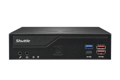 Shuttle Slim PC DH770 , S1700, 2x HDMI, 2x DP , 2x 2.5G LAN, 2x COM, 8x USB, 1x 2.5", 2x M.2, 24/7 permanent operation, incl. VESA