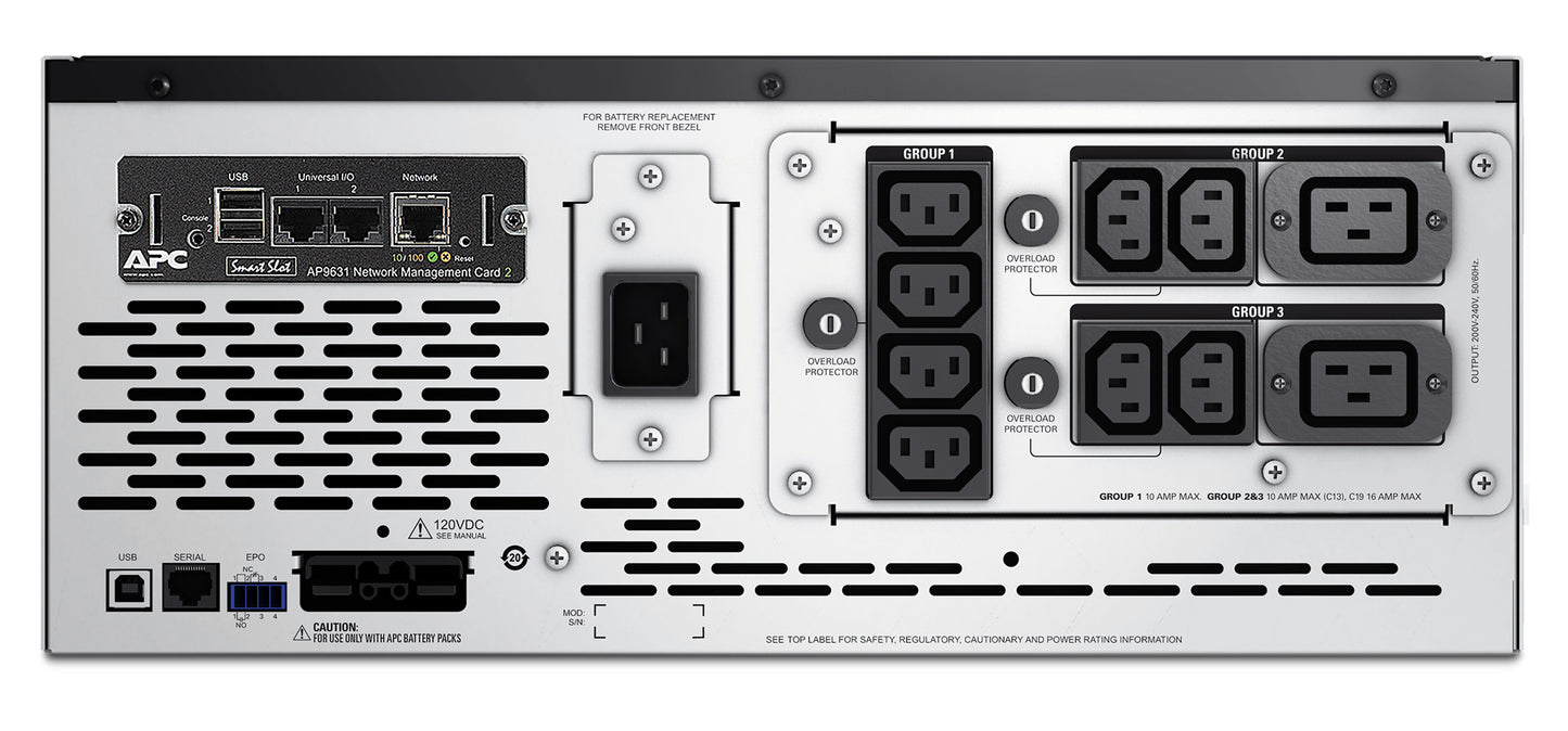 APC Smart-UPS X SMX3000HVNC - 3000VA, 8x C13 + 2x C19 outlet, USB, expandable runtime, short depth, NMC