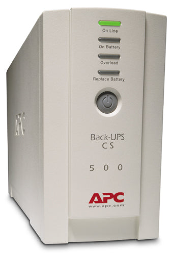 APC Back-UPS, 500VA/300W, Tower, 230V, 4x IEC C13 Outlets , User Replaceable Battery